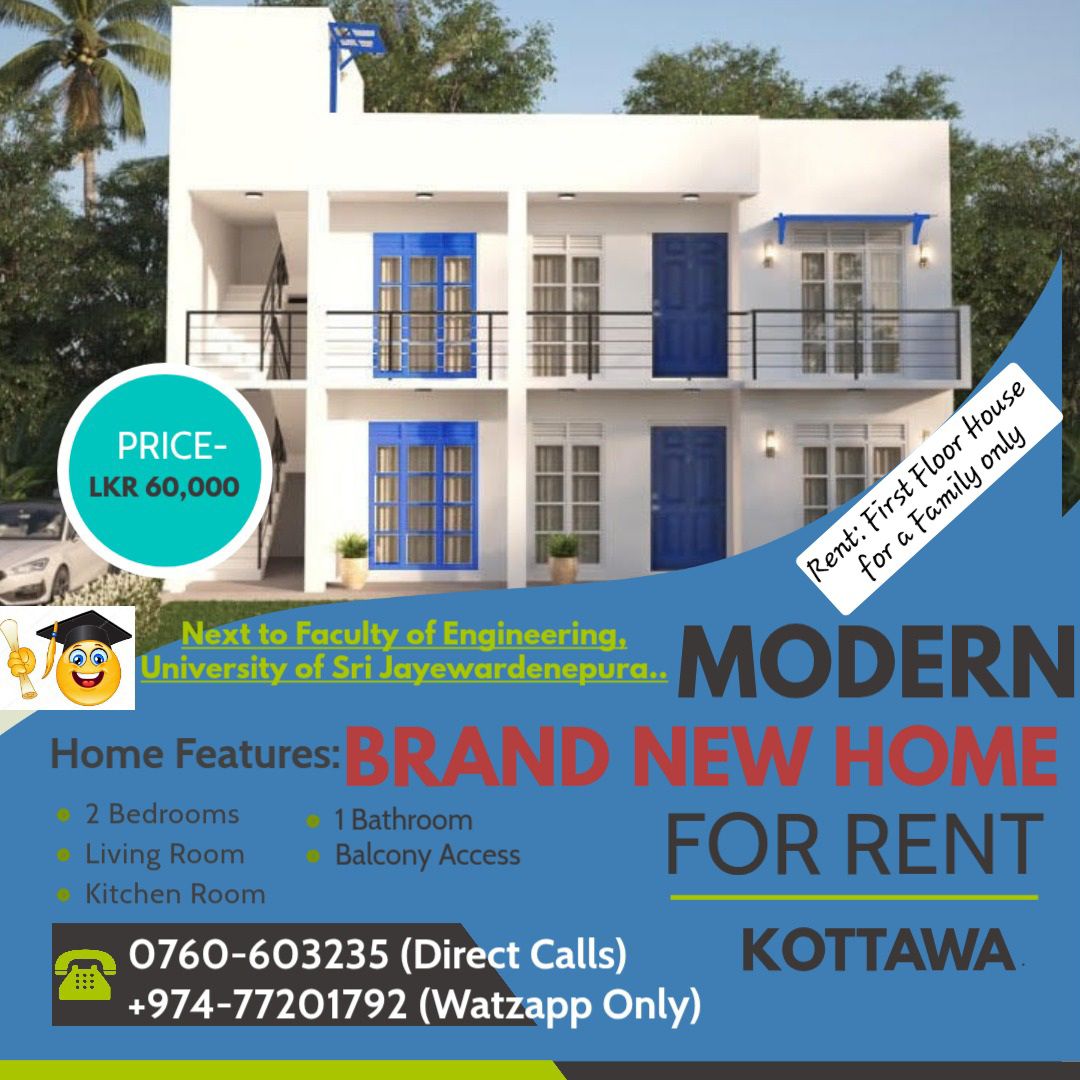 A modern brand new house to rent in kottawa -  in , 