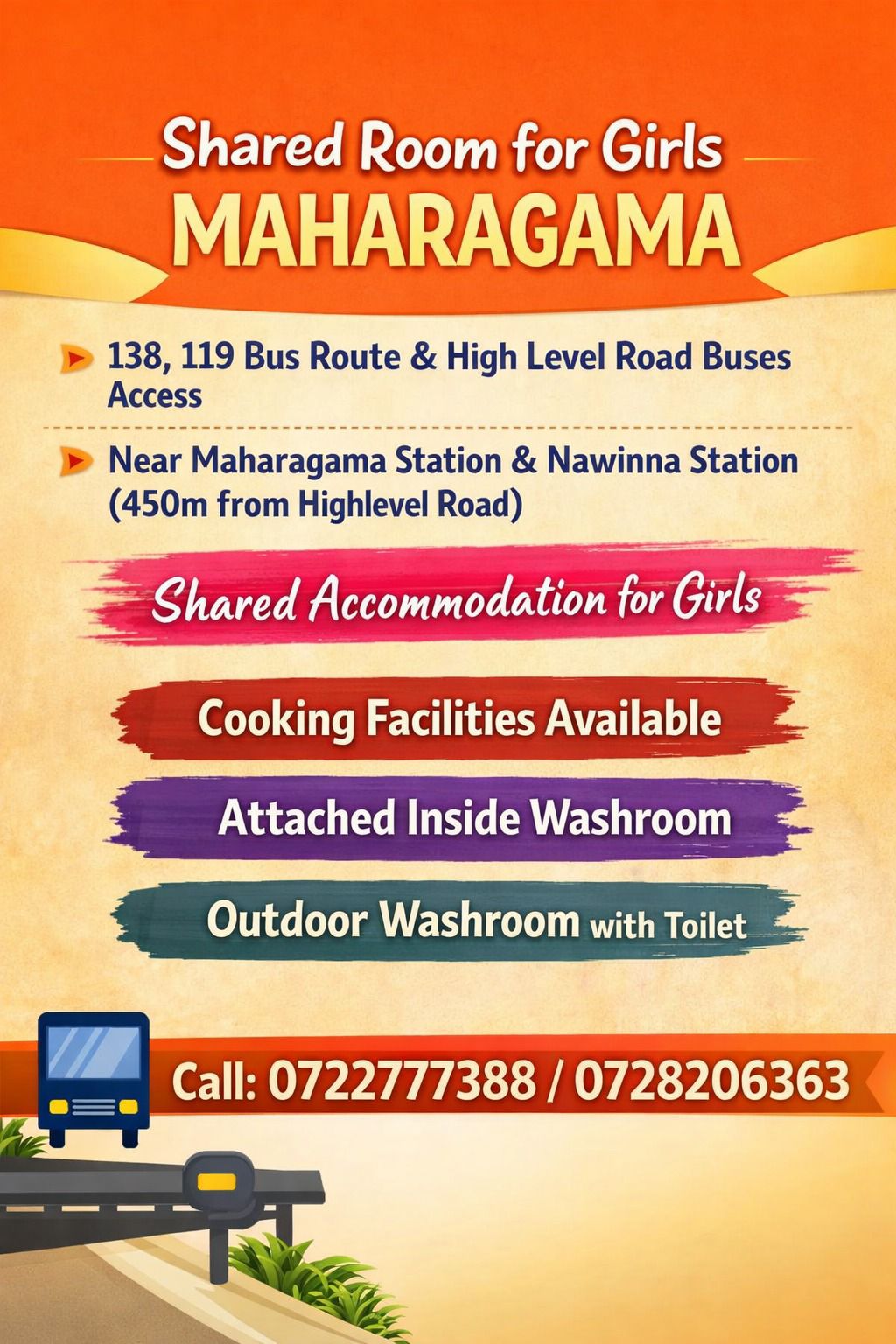 📢 Boarding for girls Available in Maharagama/Nawinna!  -  in , 